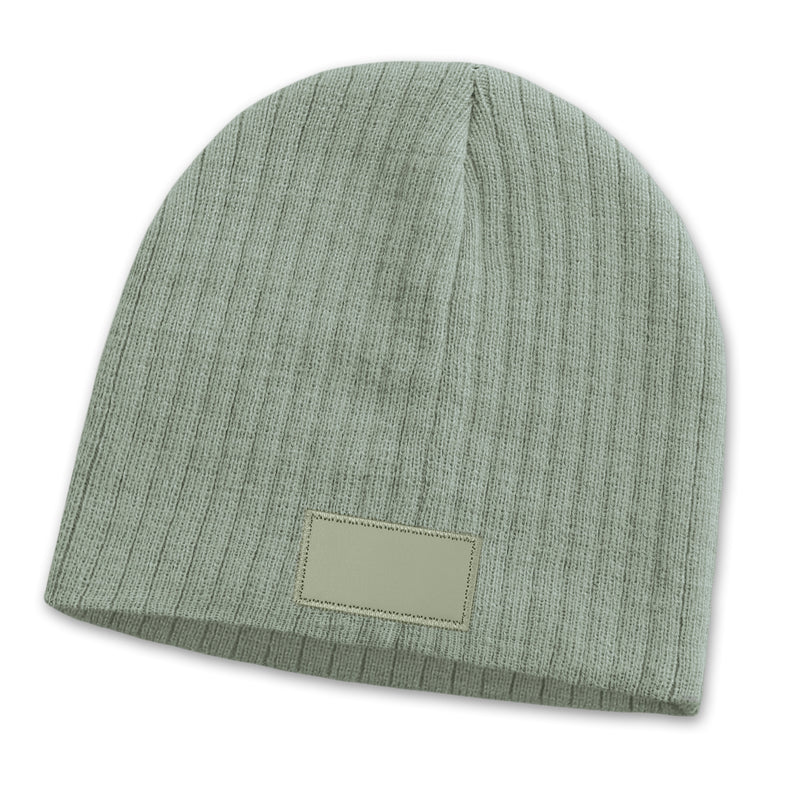 Trends 115656 Nebraska Cable Knit Beanie with Patch – Light Grey