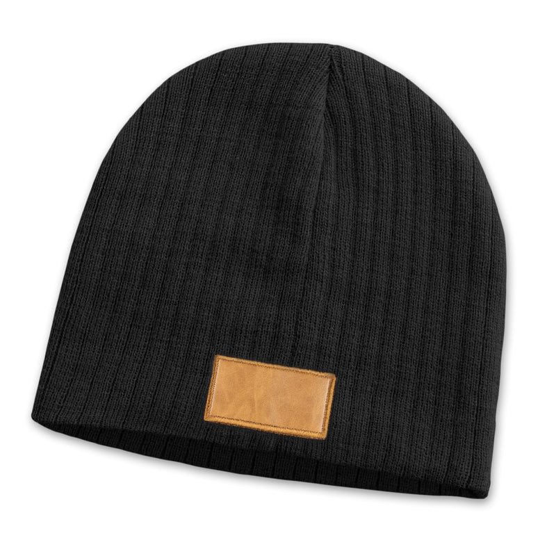Trends 115656 Nebraska Cable Knit Beanie with Patch – Brown/Black