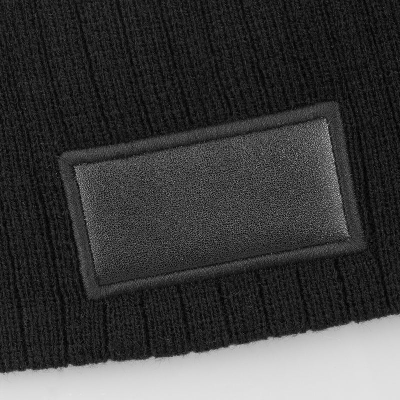 Trends 115656 Nebraska Cable Knit Beanie with Patch – Detail