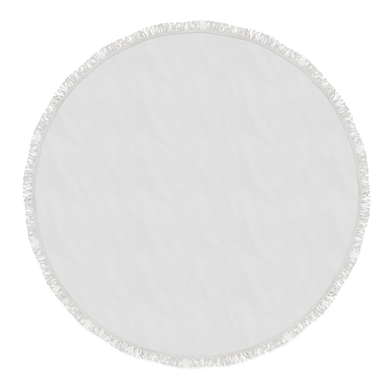 Trends 116916 Mandala Beach Towel – White - Tassels