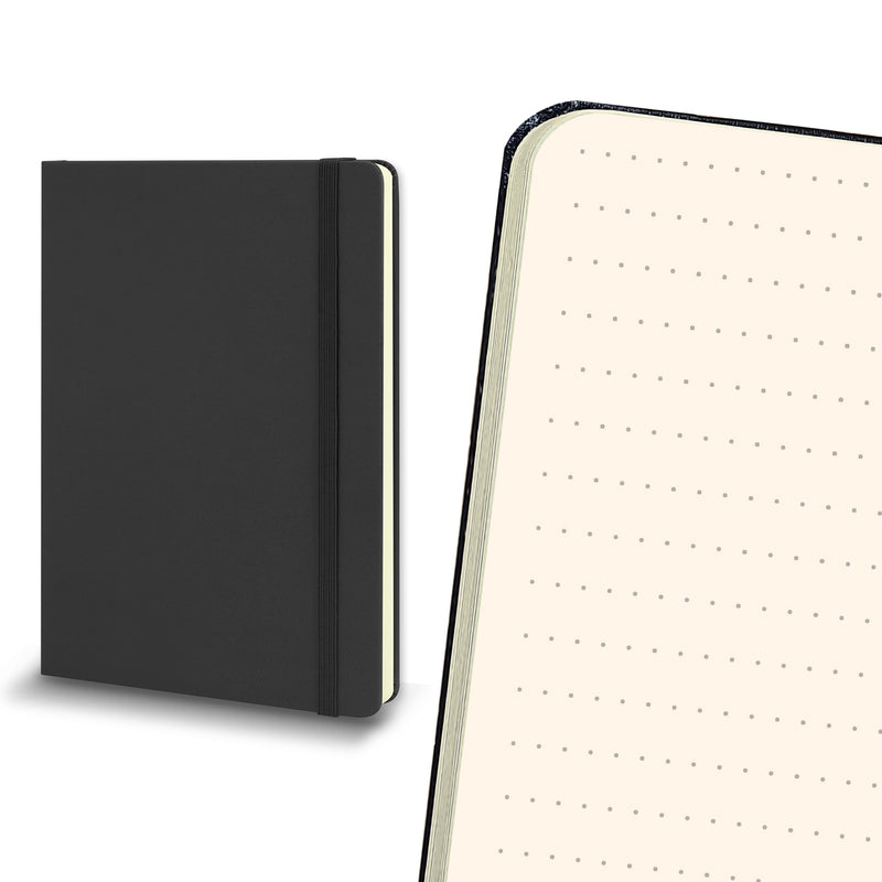 Trends 117221 Moleskine Classic Hard Cover Notebook - Large – Black Dot