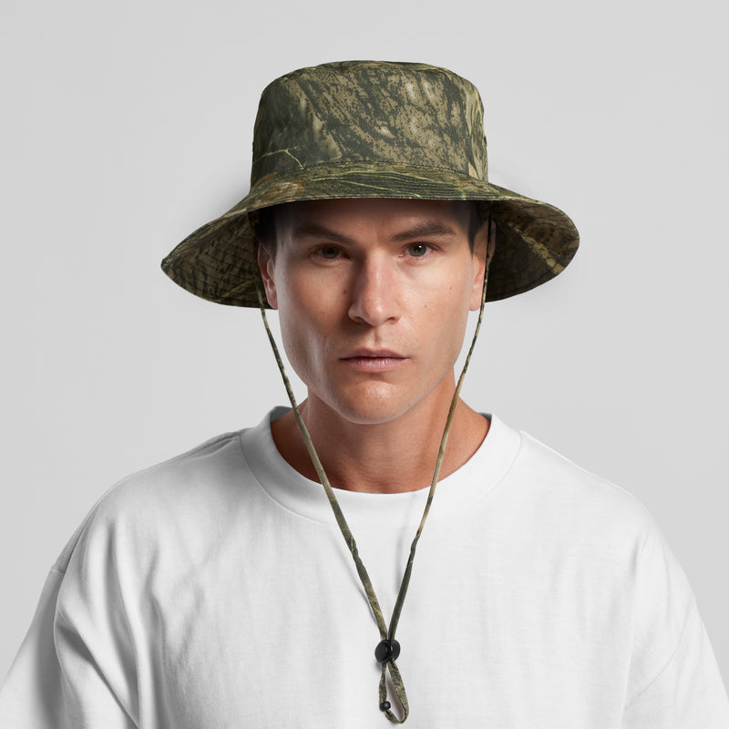 Wide Brim Camo Bucket Hat – Turn