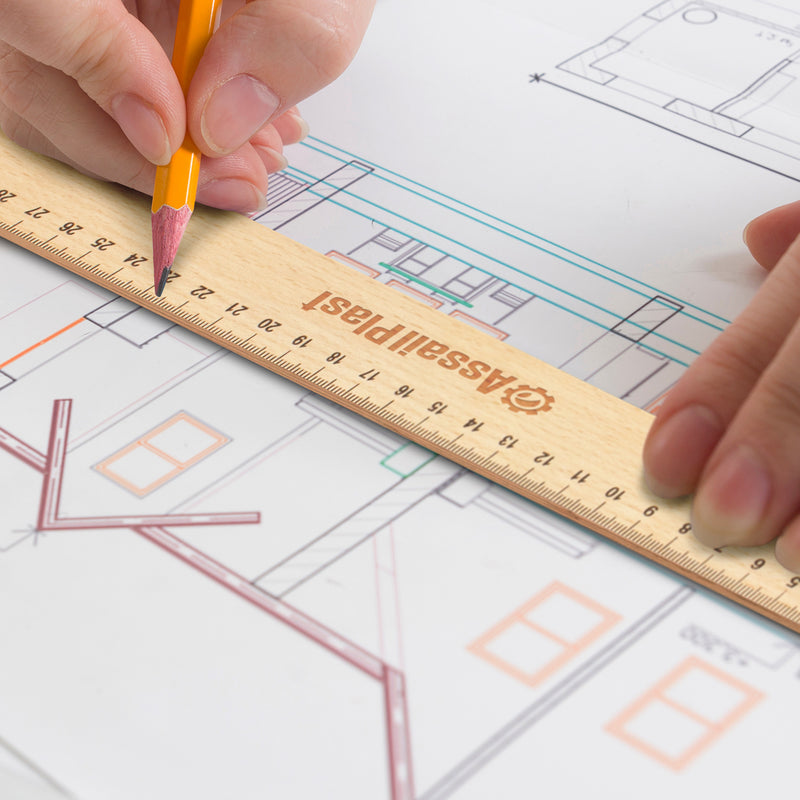 Trends 117337 Wooden 30cm Ruler – Feature