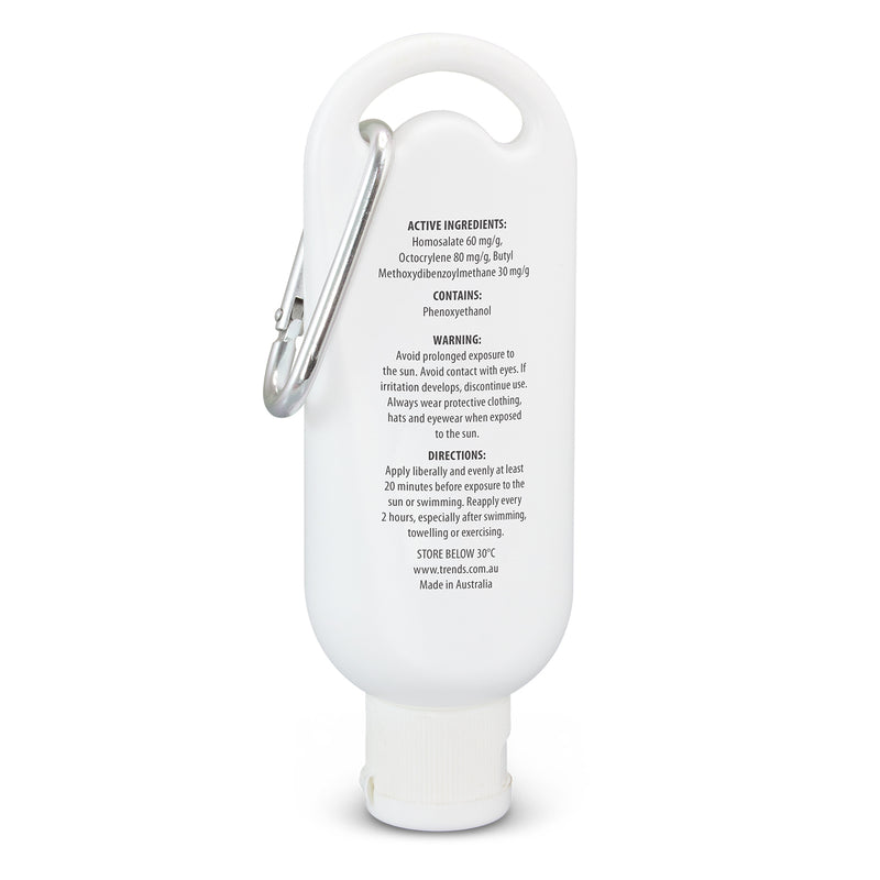 Trends 118662 TRENDS Everyday SPF50+ Sunscreen Lotion – 50ml Carabiner Tube – Back