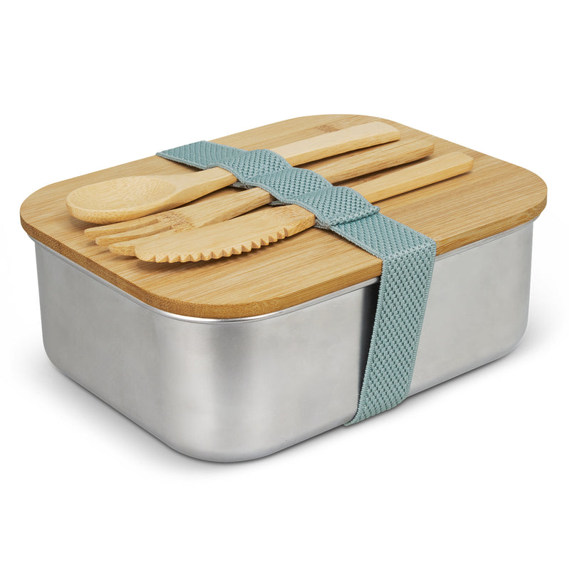 Trends 120046 Stainless Steel Lunch Box with Cutlery – Natural
