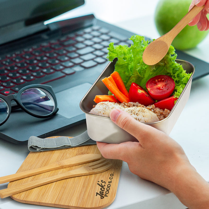 Trends 120046 Stainless Steel Lunch Box with Cutlery – Feature