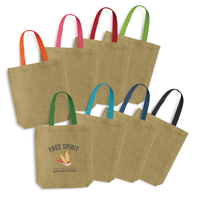 Trends 120518 Thera Jute Tote Bag - Coloured Handles