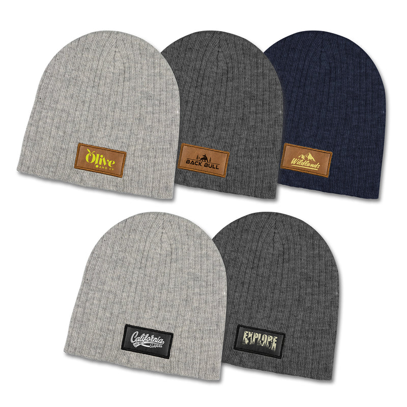 Trends 120950 Nebraska Heather Cable Knit Beanie With Patch