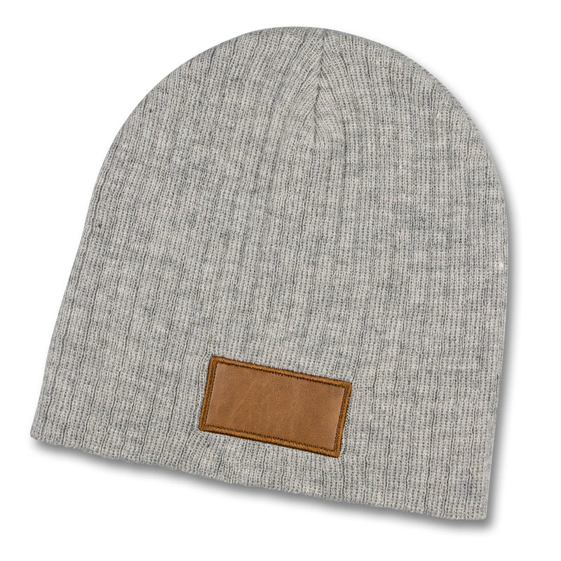 Trends 120950 Nebraska Heather Cable Knit Beanie With Patch – Grey/Brown