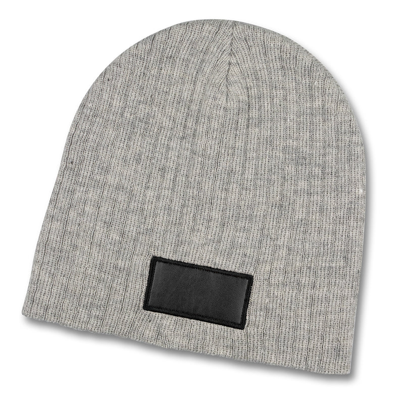 Trends 120950 Nebraska Heather Cable Knit Beanie With Patch – Grey/Black