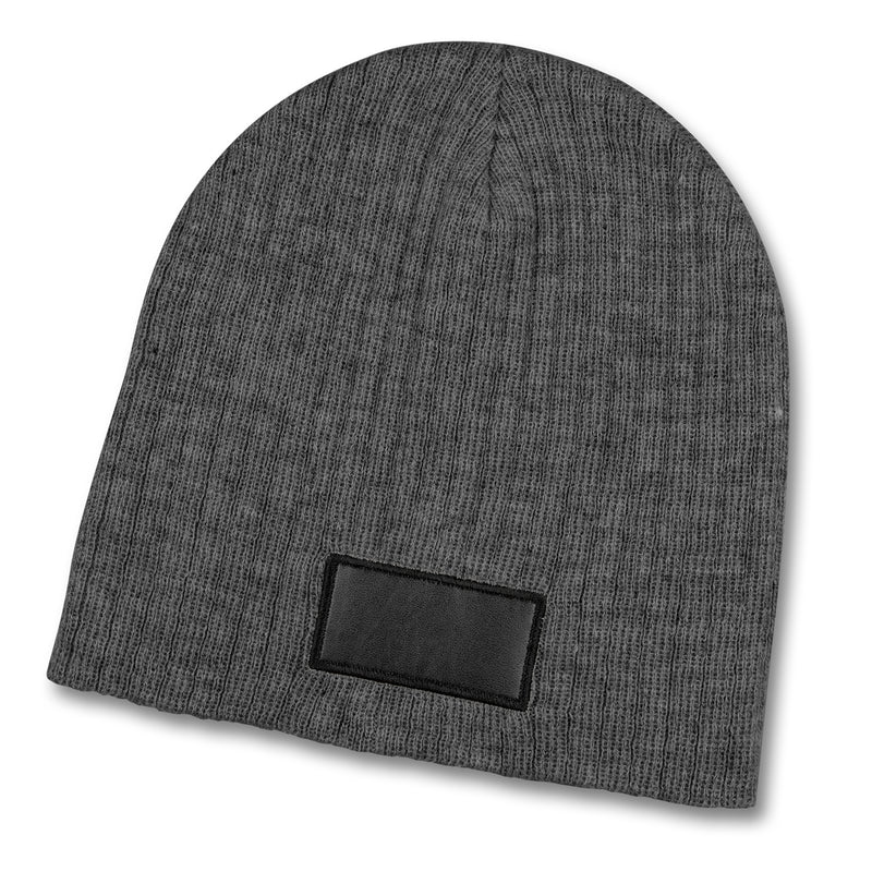 Trends 120950 Nebraska Heather Cable Knit Beanie With Patch – Charcoal/Black