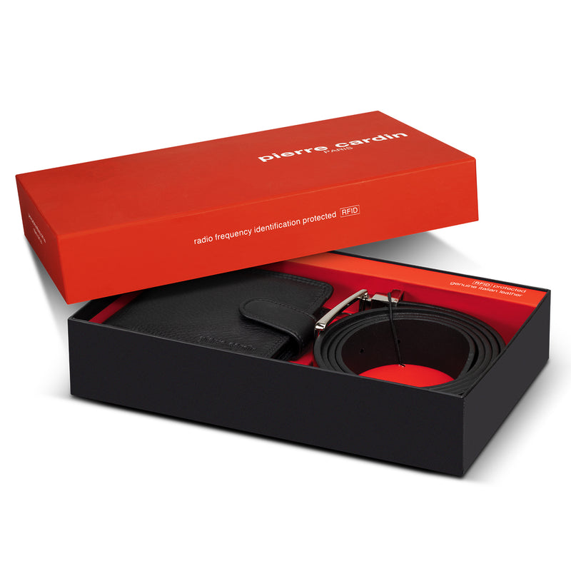 Trends 121124 Pierre Cardin Leather Wallet and Belt Gift Set – Gift Box