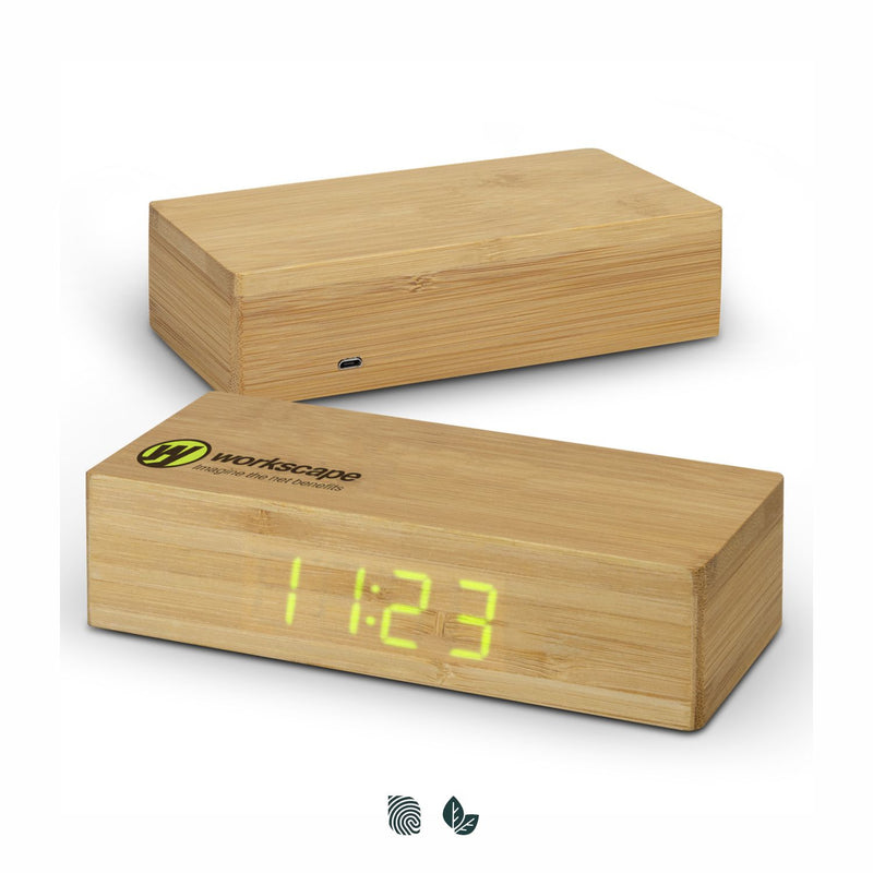Trends 121419 Bamboo Wireless Charging Clock – Impact Aware