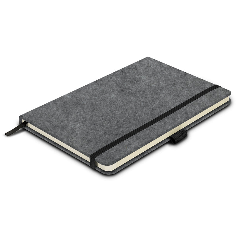 Trends 121842 RPET Felt Hard Cover Notebook – Grey - Front