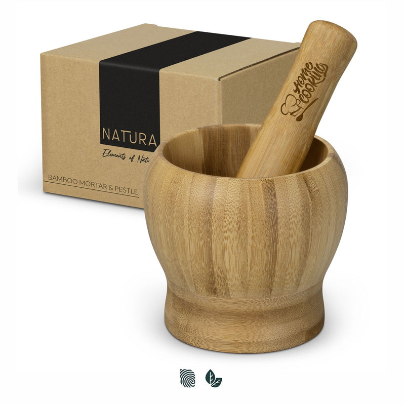 Trends 122271 NATURA Bamboo Mortar and Pestle – Impact Aware