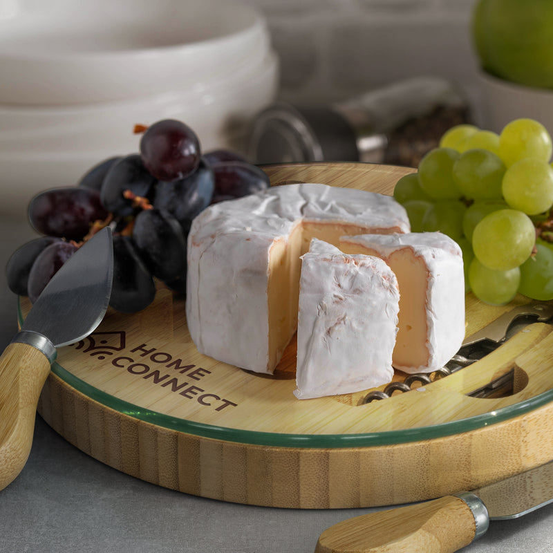 Trends 122342 NATURA Glass & Bamboo Cheese Board – Feature