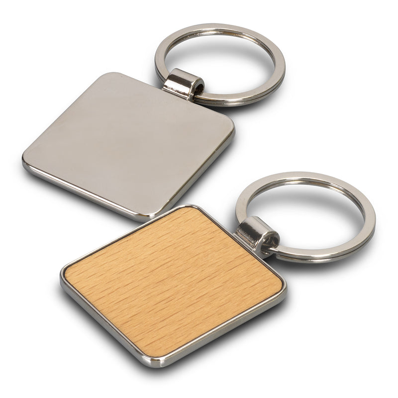 Trends 123014 Santo Key Ring - Square – Silver - Back