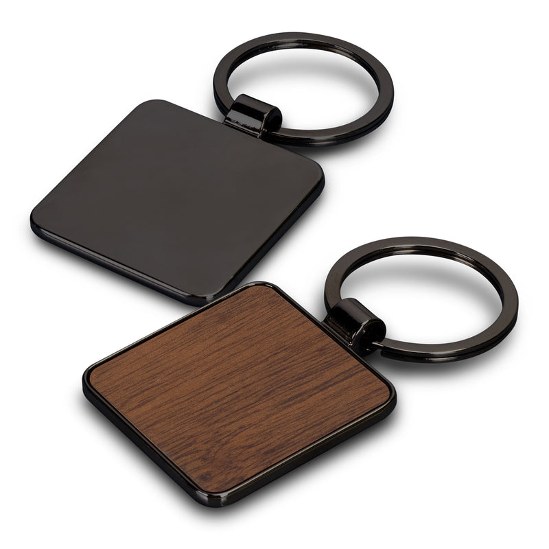 Trends 123014 Santo Key Ring - Square – Gunmetal - Back