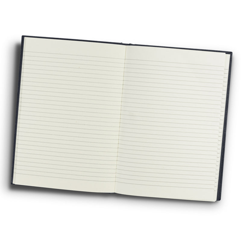 Trends 123146 Recycled Cotton Hard Cover Notebook – Navy - Open