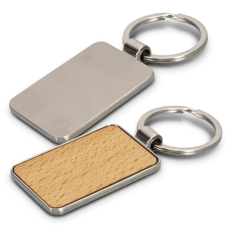Trends 123550 Santo Key Ring - Rectangle – Silver - Back