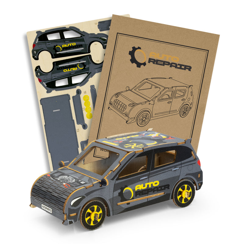Trends 124028 BRANDCRAFT Hatchback Car Wooden Model