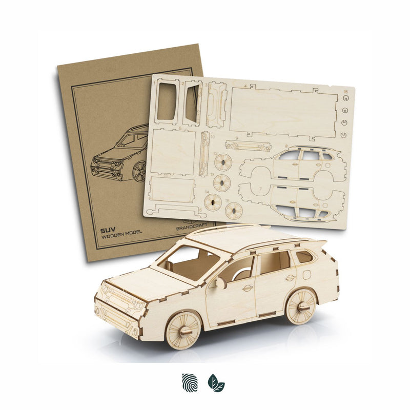 Trends 124029 BRANDCRAFT SUV Wooden Model – Impact Aware