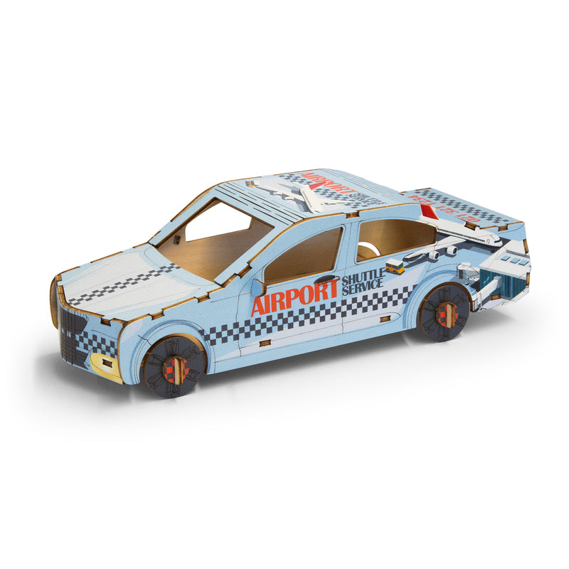 Trends 124030 BRANDCRAFT Sedan Car Wooden Model – Left Side