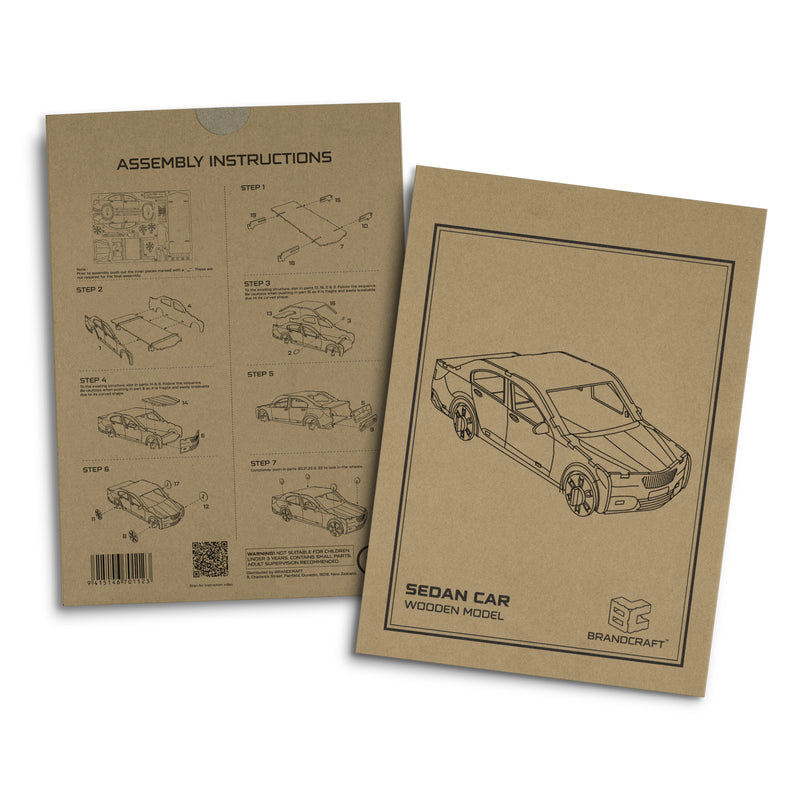Trends 124030 BRANDCRAFT Sedan Car Wooden Model – Sleeve