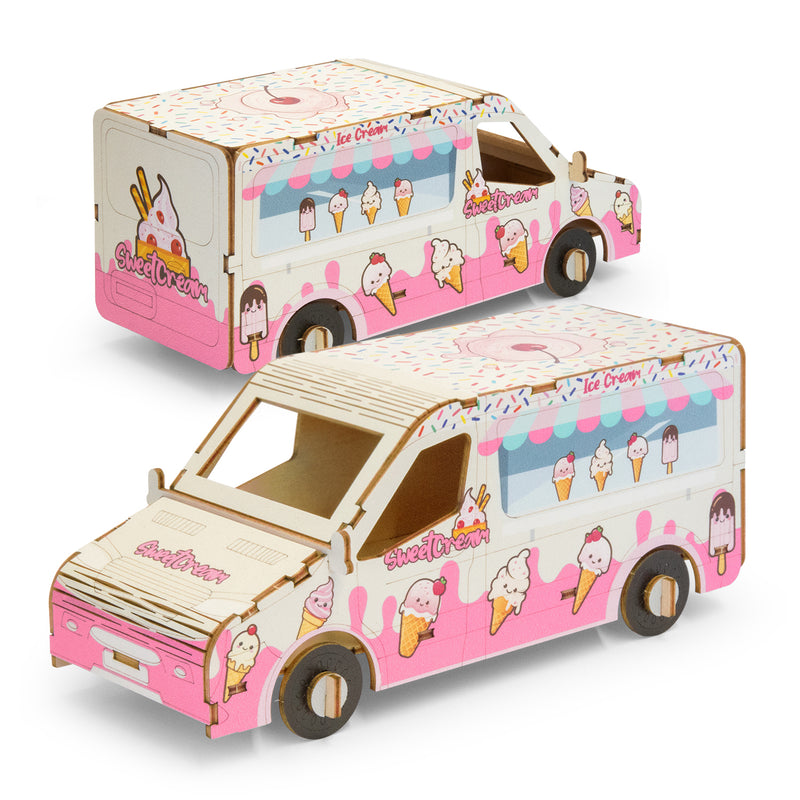 Trends 124031 BRANDCRAFT Van Wooden Model – Assembled