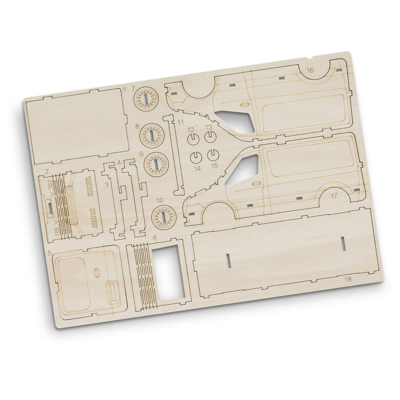 Trends 124031 BRANDCRAFT Van Wooden Model – Flat Sheet