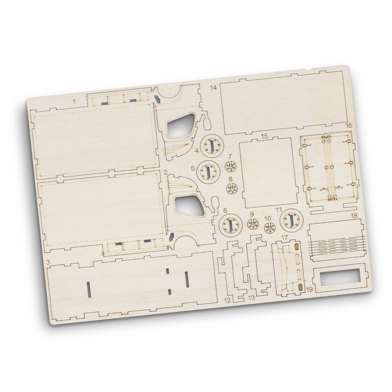 Trends 124032 BRANDCRAFT Small Truck Wooden Model – Flat Sheet