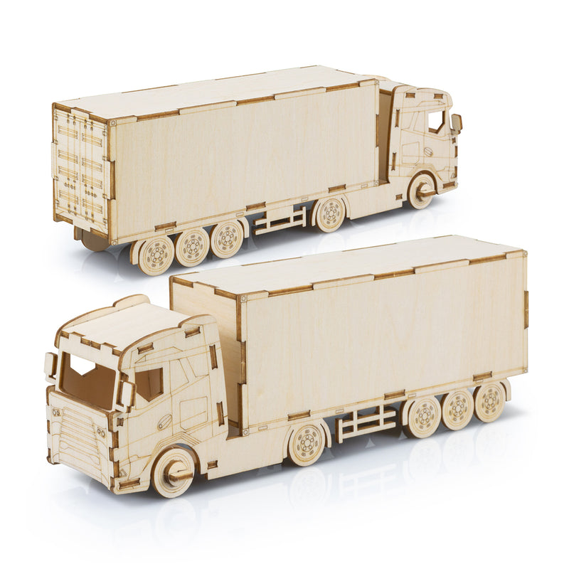 Trends 124033 BRANDCRAFT Large Truck Wooden Model – Assembled Unbranded