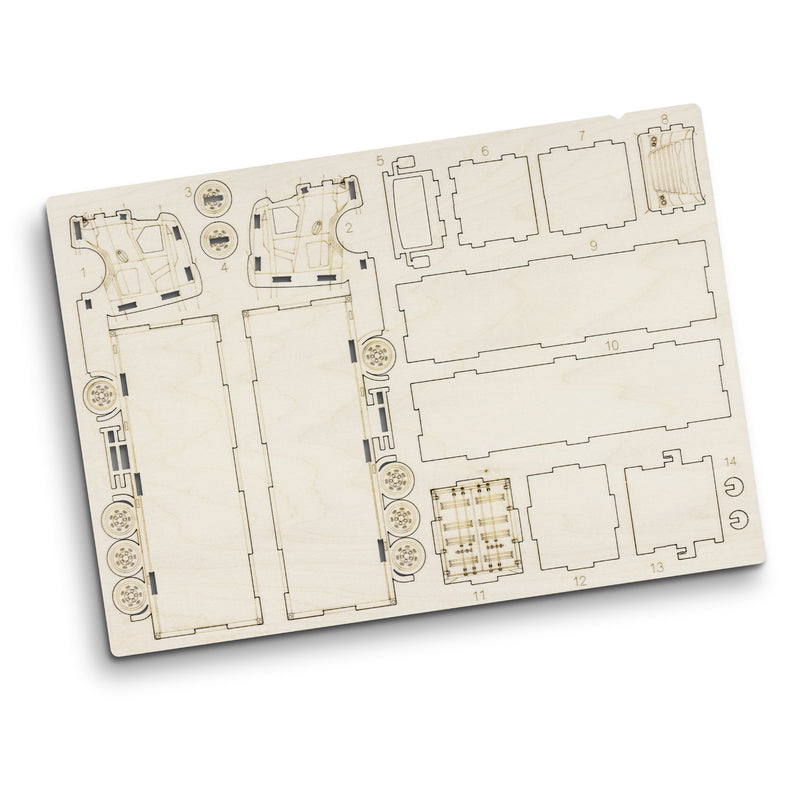 Trends 124033 BRANDCRAFT Large Truck Wooden Model – Flat Sheet