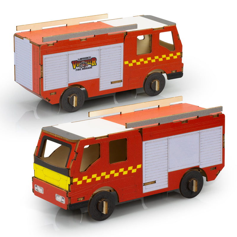 Trends 124034 BRANDCRAFT Fire Truck Wooden Model – Direct Digital