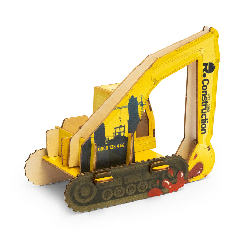 Trends 124035 BRANDCRAFT Excavator Wooden Model – Right Side
