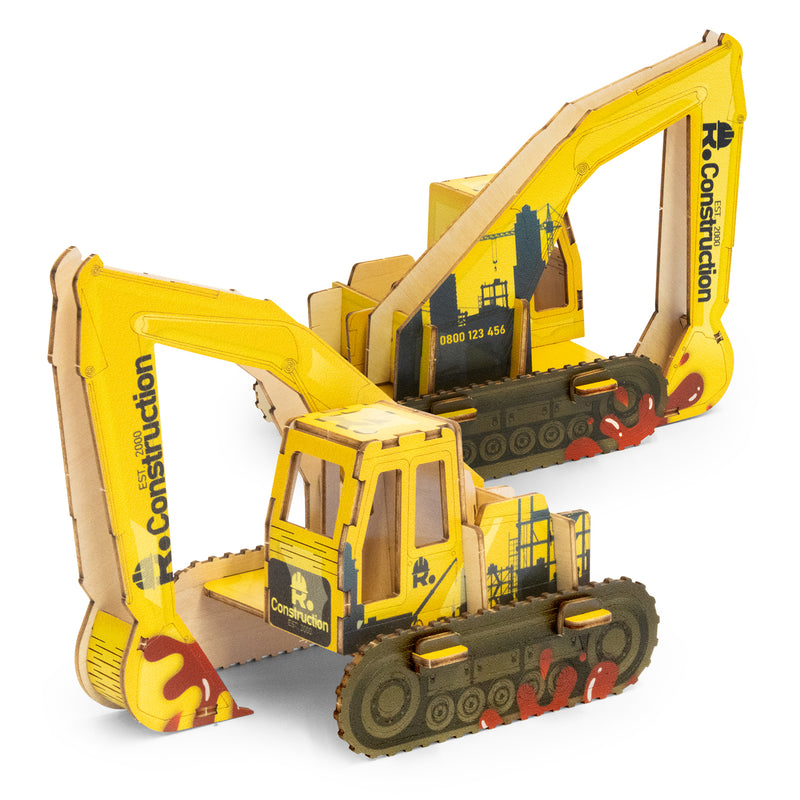 Trends 124035 BRANDCRAFT Excavator Wooden Model – Assembled