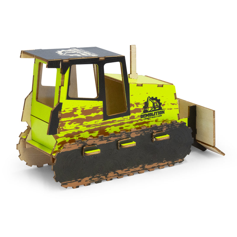 Trends 124036 BRANDCRAFT Bulldozer Wooden Model – Right Side