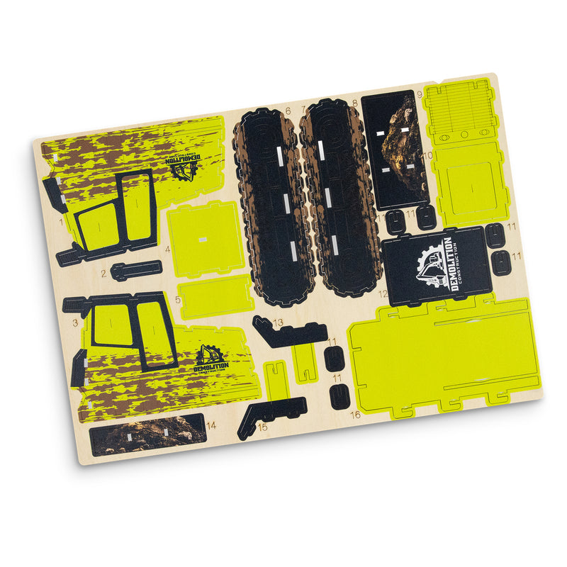 Trends 124036 BRANDCRAFT Bulldozer Wooden Model – Direct Digital