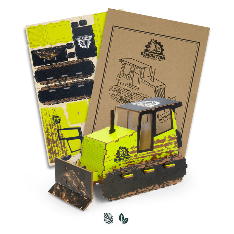 Trends 124036 BRANDCRAFT Bulldozer Wooden Model – Impact Aware