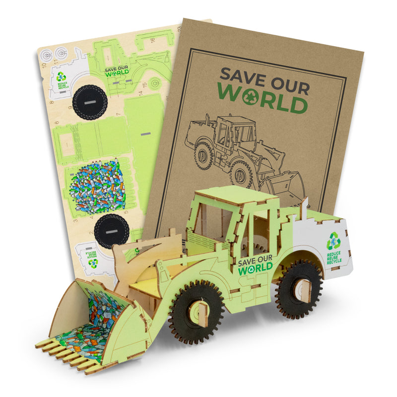 Trends 124037 BRANDCRAFT Wheel Loader Wooden Model