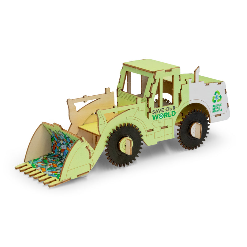 Trends 124037 BRANDCRAFT Wheel Loader Wooden Model – Left Side