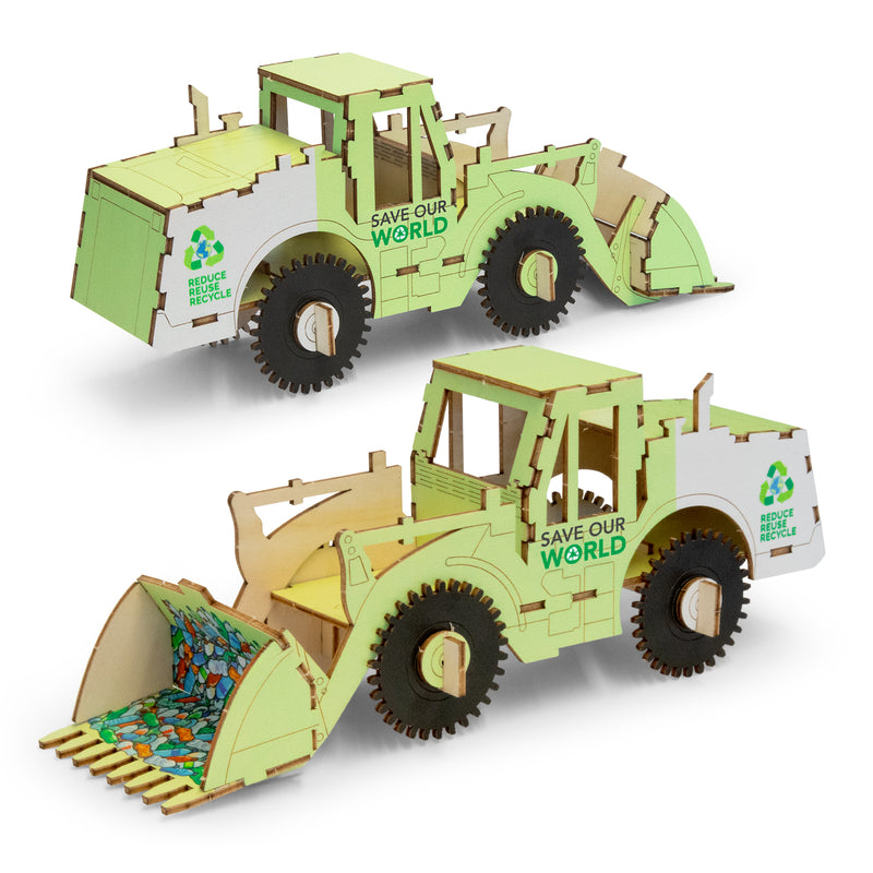 Trends 124037 BRANDCRAFT Wheel Loader Wooden Model – Assembled