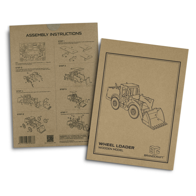 Trends 124037 BRANDCRAFT Wheel Loader Wooden Model – Sleeve