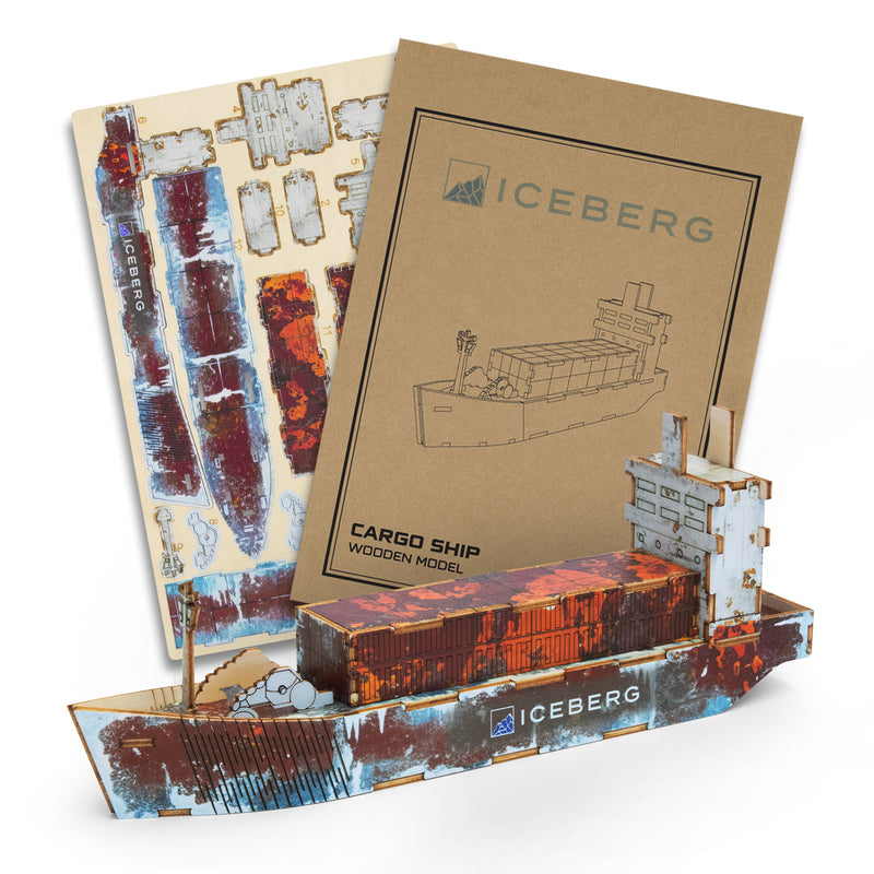 Trends 124038 BRANDCRAFT Cargo Ship Wooden Model