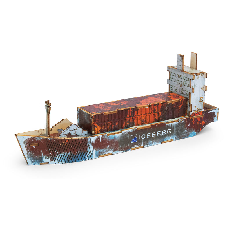 Trends 124038 BRANDCRAFT Cargo Ship Wooden Model – Left Side