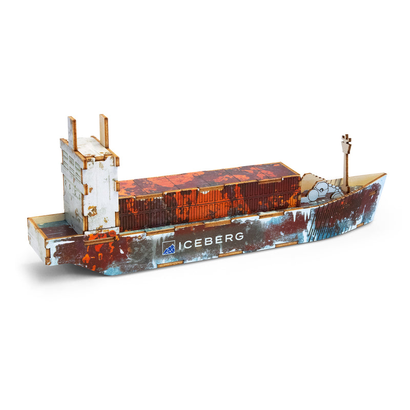 Trends 124038 BRANDCRAFT Cargo Ship Wooden Model – Right Side