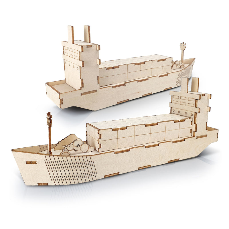 Trends 124038 BRANDCRAFT Cargo Ship Wooden Model – Assembled