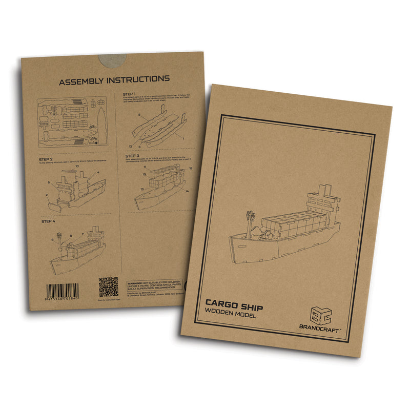 Trends 124038 BRANDCRAFT Cargo Ship Wooden Model – Sleeve