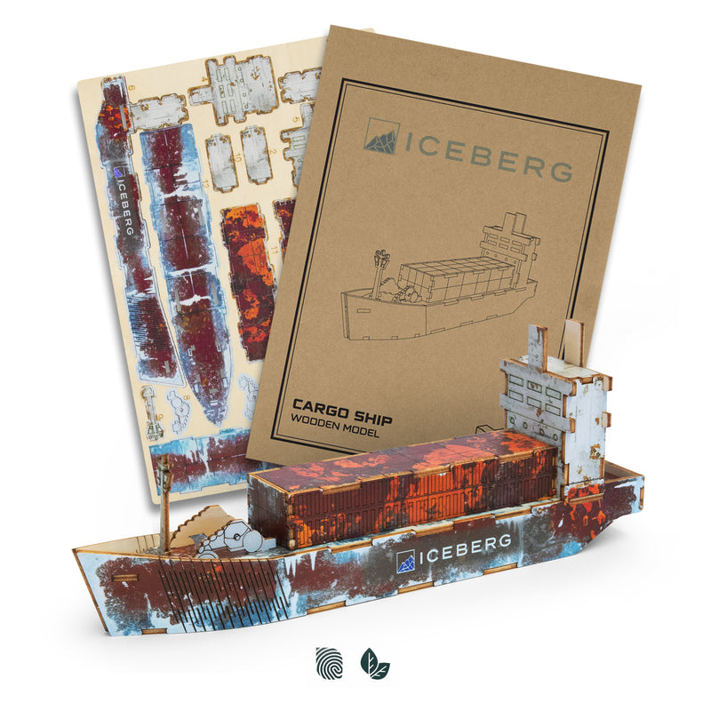 Trends 124038 BRANDCRAFT Cargo Ship Wooden Model – Impact Aware
