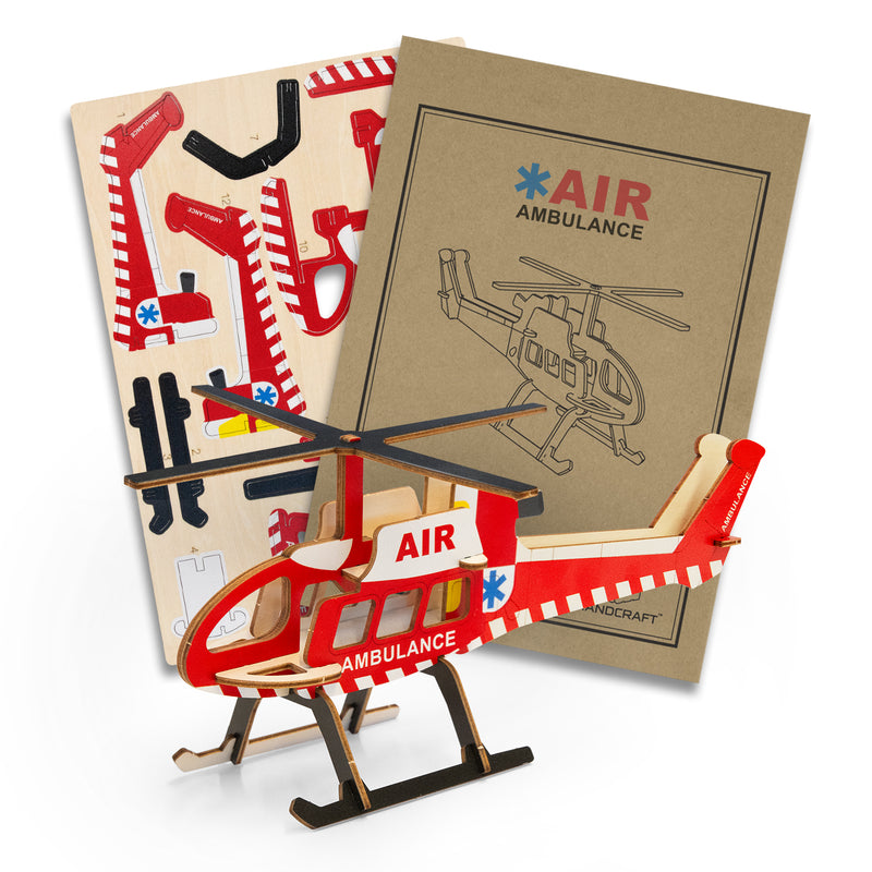 Trends 124040 BRANDCRAFT Helicopter Wooden Model